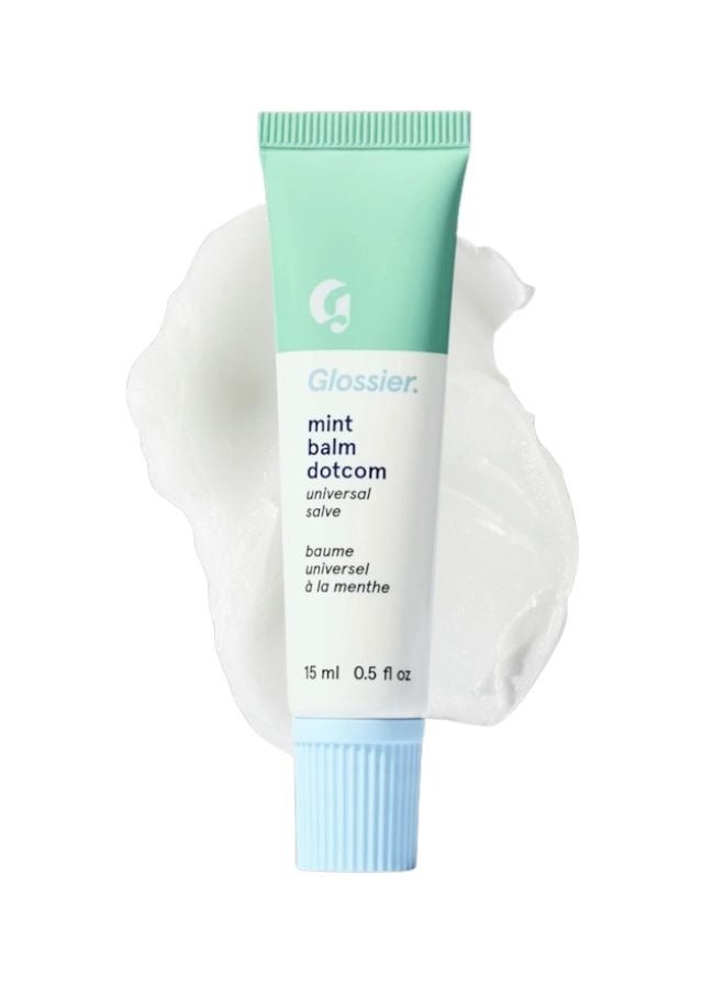 Glossier Balm Dotcom Universal Lip Balm & Skin Salve, Mint 15ml - Hydrating & Multipurpose - Image 1